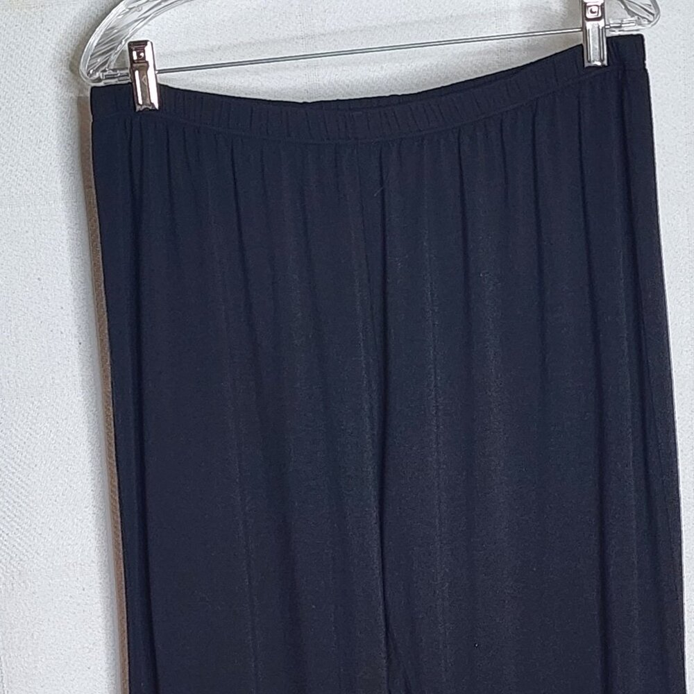 Comfy U.S.A. Black Modal Span Elastic Waist Casual Wide Leg Lounge Pants Size L - Picture 2 of 16
